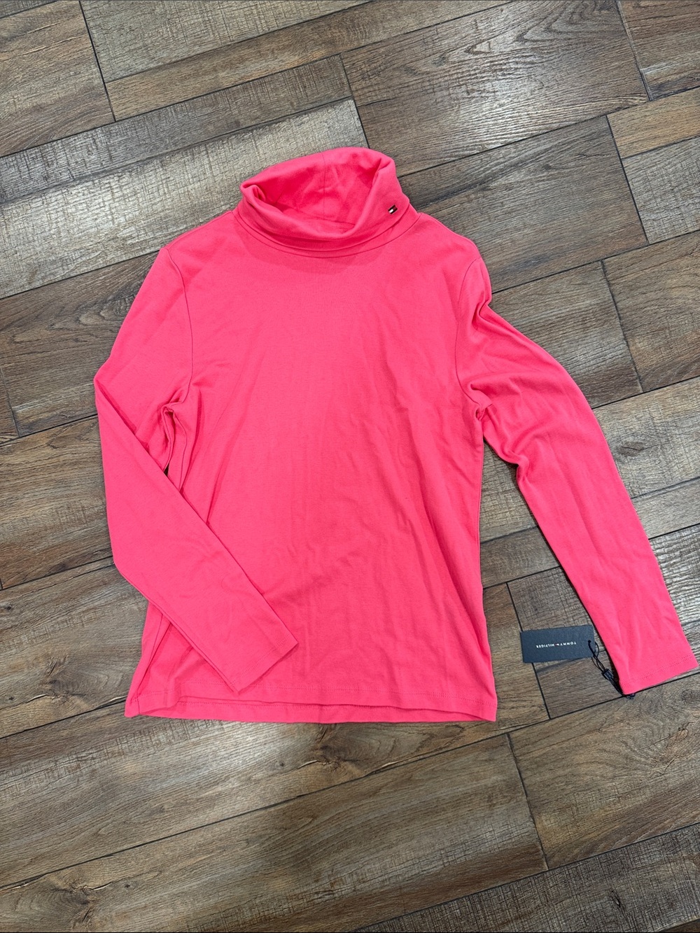 Tommy Hilfiger Pink Turtleneck Long-Sleeve Sweater